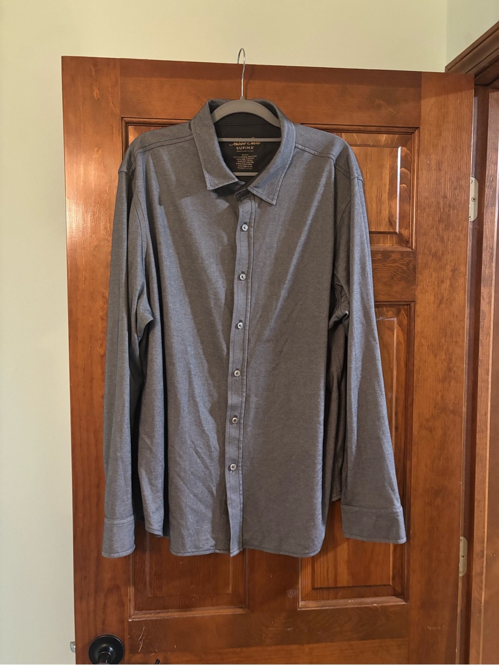 Tasso Elba Men's Heather Gray Button-Down Shirt